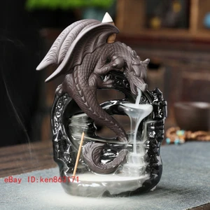 European Style Black Pterosaur Sandalwood Waterfall Reflux Aromatherapy Stove - Picture 1 of 5