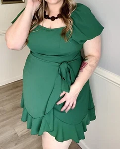 Green Party dress 2XL - Picture 1 of 4