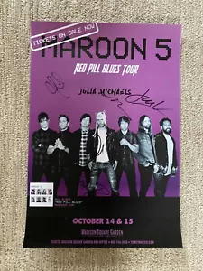 Cartel de concierto firmado por MAROON FIVE Madison Square Garden Red Pills Adam LeVine + - Imagen 1 de 6