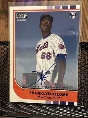 FRANKLYN KILOME 2021 TOPPS ARCHIVES SNAPSHOTS ROOKIE NY METS AUTOGRAPH AUTO RC!! - Image 1 of 2