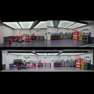 Diorama, skala 1:18, narzędzie do naprawy garażu samochodowego, model, scena, wyświetlacz, akcesoria do modeli - Zdjęcie 1 z 31