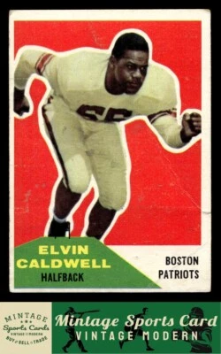 1960  Fleer - Elvin Caldwell - Rookie RC #120 Boston Patriots - Image 1 of 2