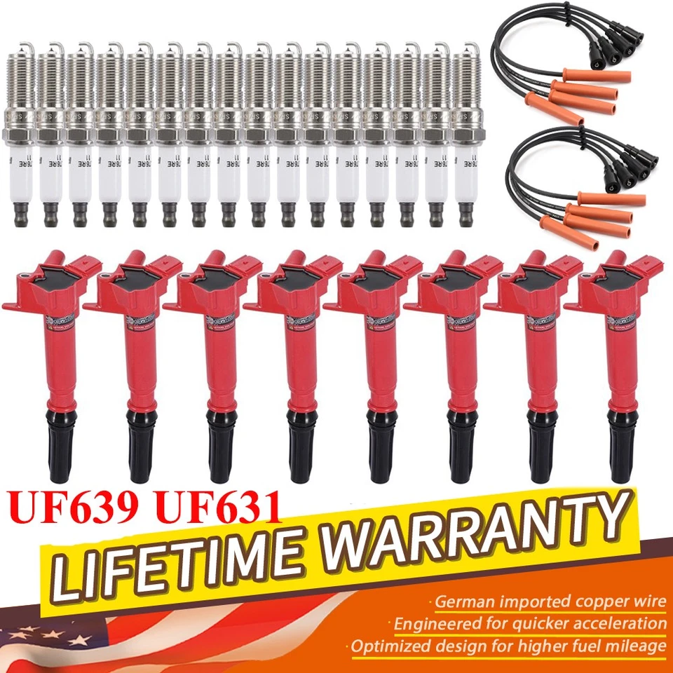 Kit de bobinas de encendido y bujías de 8 piezas para Ford F-250 F250 Super Duty 2011-2016 6,2 L Foto 1 de 4