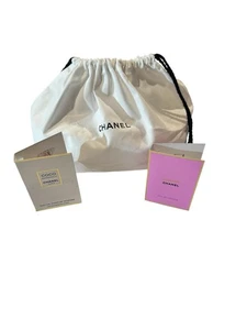 Chanel Bolsa de Polvo Bolsa de Regalo Cordón Perfume Muestras Lote de 3 - Imagen 1 de 4