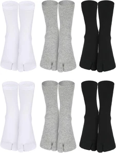 6 Paar japanische Zehen getrennte Socken für Herren Damen Unisex - Bild 1 von 12