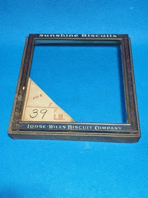 Antigua cubierta de exhibición suelta Wiles Biscuit Co Sunshine Biscuits tienda general Foto 1 de 4
