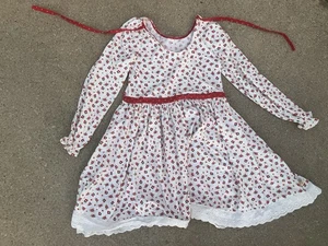 Wildflowers Dress Girls Size 12 Twirl Floral Flowers Red White And Pink Clothing - Picture 1 of 3
