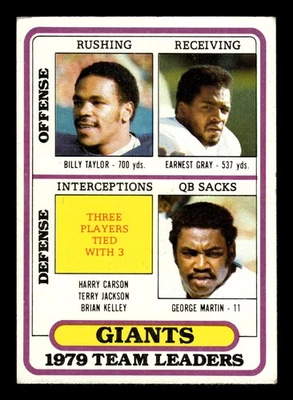 1980 Topps #94 Billy Taylor / Earnest Gray / George Martin - Image 1 of 2