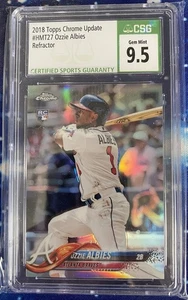 2018 Topps Chrome Baseball Ozzie Albies Refractor Rookie Card CSG 9.5 Gem Mint - Picture 1 of 1