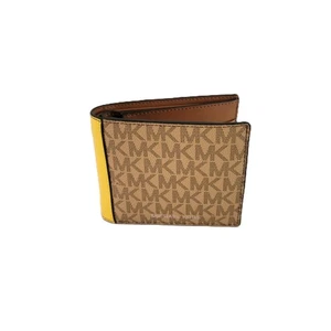 Michael Kors Cooper Billfold Passcase Geldbörse Bifold Daisy Yellow MK Logo - Bild 1 von 8