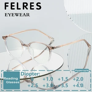 Gafas de lectura TR90 ovaladas anti luz azul unisex lentes transparentes lectores presbicios - Imagen 1 de 18