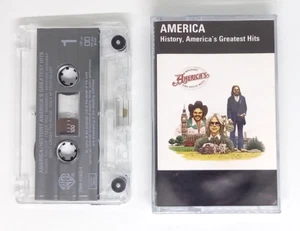 AMERICA - "HISTORY, AMERICA`S GREATEST HITS" - MC, K7, Audio Cassette [1975, RE] - Picture 1 of 5