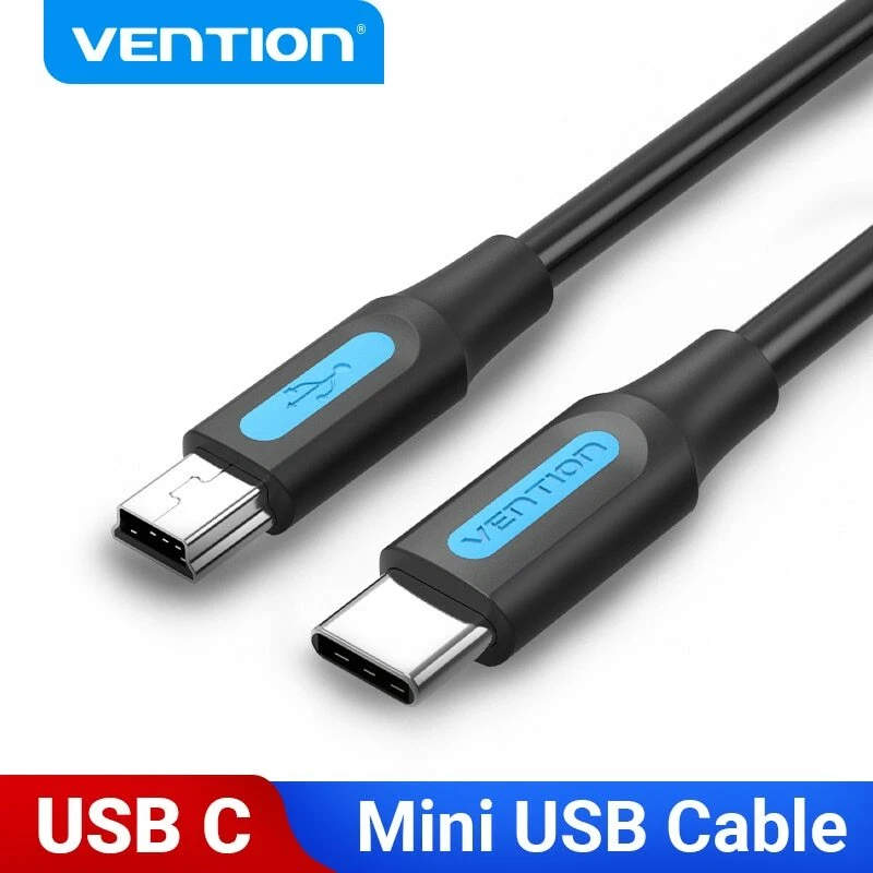 USB C to Mini USB Cable Type C Adapter Data Sync Charging Fr Camera GPS Dash Cam - Image 1 of 4