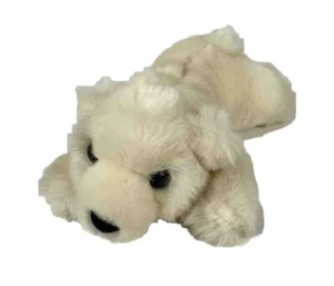 Aurora Small Plush 8” White Polar Bear lying stuffed Animal Toy - Picture 1 of 9