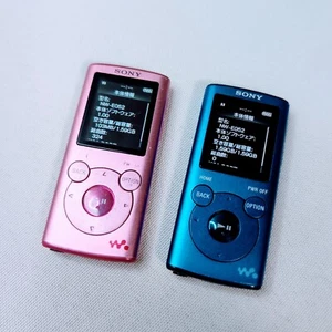 Lote de 2 Reproductor de Audio Digital Walkman Sony Serie E NW-E052 USADO Rosa/Azul Usado - Imagen 1 de 6