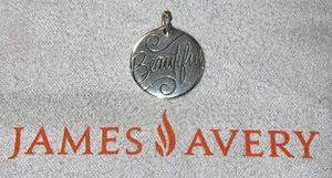 James Avery 925 Sterling Silver Retired “Beautiful” Charm 3g Fast Free Shipping - Picture 1 of 11