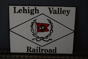 Wooden Lehigh Valley Railroad Sign 9" x 12" - Picture 1 of 3