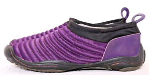 Jambu Bare Feet Design Purple Satin quilted Slip-On shoes Lined Flat Womens 6