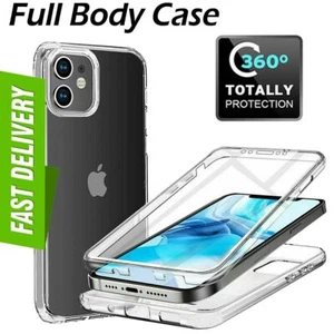 360 Full Body CASE For iPhone 14 13 11 12 Pro Max XR 8 Silicone Cover Front Back - Picture 1 of 10