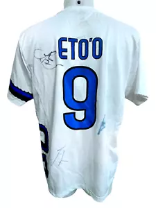 INTER REPLICA ETO'O AUTOGRAPHED SIGNED NO MATCH WORN SHIRT T-SHIRT COA - Picture 1 of 4