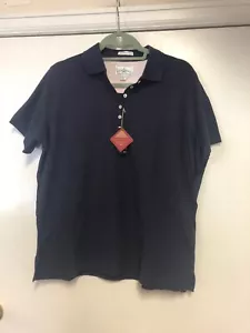 Outer Banks 50/2 Ply Egyptian Cotton Men's Size Large Navy Polo Shirt NWT New - Picture 1 of 8