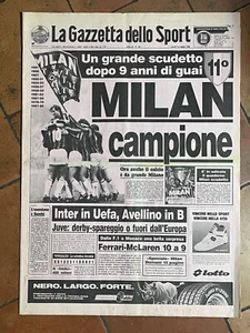 GAZZETTA DELLO SPORT 16 MAGGIO 1988 MILAN VINCE 11° SCUDETTO CAMPIONI D'ITALIA - Foto 1 di 2