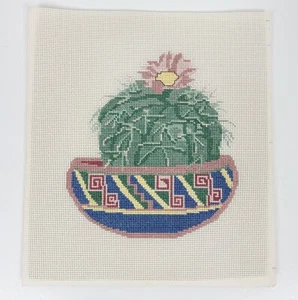 Cuadro Vintage Acabado Punto de Cruz Pastel Cactus Suroeste Nuevo México Boho - Imagen 1 de 7