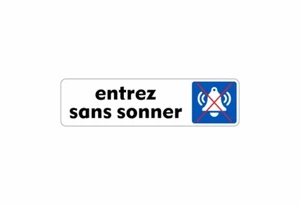 Autocollant sticker signalisation plaque porte panneau entrez sans sonner - Imagen 1 de 1