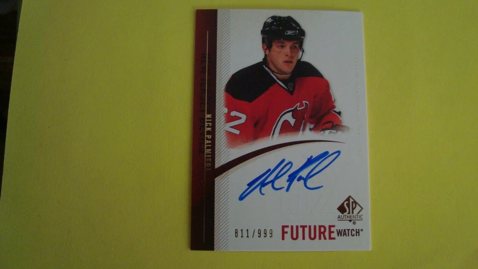 2010 11  SP AUTHENTIC  HOCKEY AUTOGRAPH  ROOKIE 267 Nick Palmieri 811/999 - Image 1 of 4
