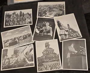 Lote de 8 postales SA STORMTROOPERS REICHSPARTEITAG RALLY SEGUNDA GUERRA MUNDIAL nazi alemán - Imagen 1 de 3