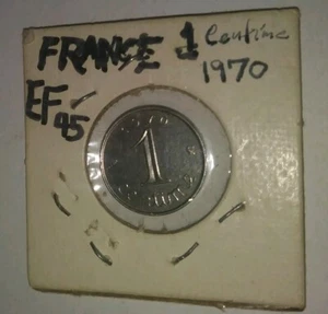 Centavo de Francia 1970 (XF+ moneda de acero cromado circulada) se envía con entrega $5,99 EE. UU. - Imagen 1 de 5