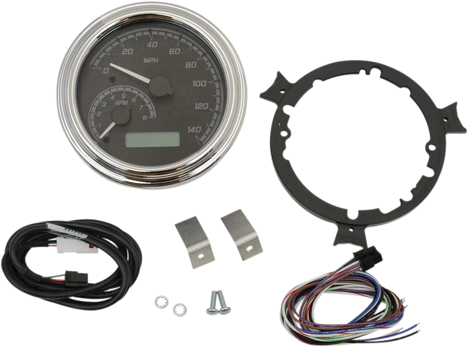 Dakota Digital MVX Chrome Tank Mounted Speedometer 04-13 Harley Touring Softail - Image 1 of 1