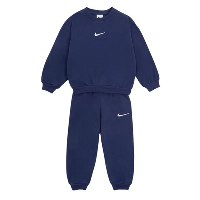 Nike Tuta da Bambini Girocollo Essential Fleece Blu Taglia 5-6 A Codice 86M18... - Bild 1 von 3