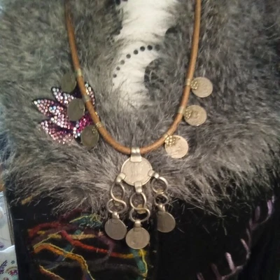 Indian Silver Coin Bead Necklace From Rajasthan No20 - Image 1 of 4