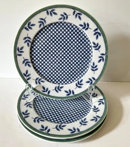 Villeroy & Boch Castell Switch3 Juego de 4 Platos de Ensalada Azul Cuadros 8 1/4" EC - Imagen 1 de 5