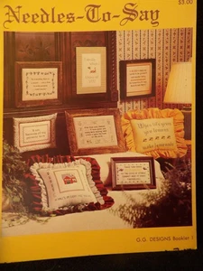 Needles-To-Say Cross Stitch Leaflet Book 2 from G.G. Designs - Picture 1 of 1
