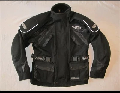 Nitro Racing Padded Armored Full Zip Men's Black Motorcycle Jacket Size XS - Image 1 of 4