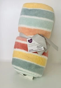 Parent's Choice Baby Blanket Plush Throw Warm Colors Stripe 30 x 40 in - Picture 1 of 9
