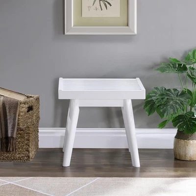 Banco de listones minimalista estilo granja madera maciza muebles de entrada nuevo Foto 1 de 4