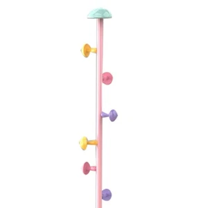 (Pink 167cm)Stand Hanger Rack Metal 7 Hooks Removable Houseware Standing - Picture 1 of 12