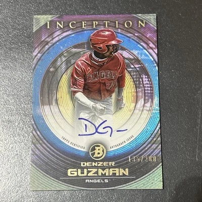 2022 Bowman Inception Denzer Guzman Prospect Auto 135  /200 Angels #PA-DG - Image 1 of 3