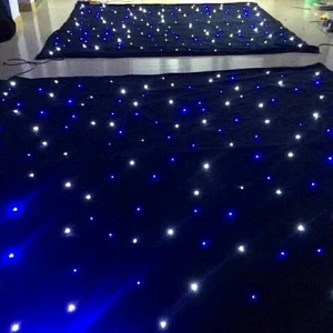 LED Star Curtain Wedding Backdrop DMX Control Fireproof Velvet Stage Lighting - Picture 1 of 13