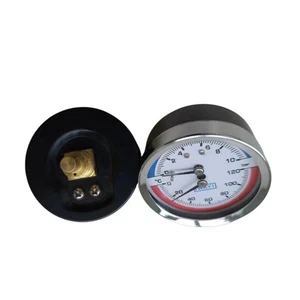 Temperature and Pressure Gauge for Floor Heating Boilers 0 120 Celsius Range - Picture 1 of 24