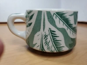Vintage Hotel Motel Cafe Restaurant Ware Coffee Cup Mug Green Banana Leaf Tepco? - Picture 1 of 8