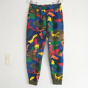 Polo Ralph Lauren Sweatpants Joggers Boys Youth L 14-16 Camo Bright Fleece Lined - Picture 1 of 10