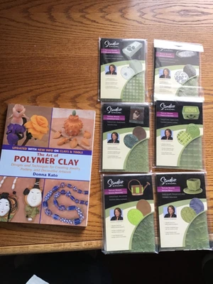 Lote de seis hojas para hacer texturas Sculpey dos por paquete libro de arcilla polimérica incluido Foto 1 de 3