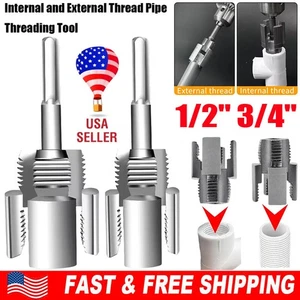 Integrated Internal & External Pipe Threading-Tool, PVC Pipe Threader Kit USA - Picture 1 of 19