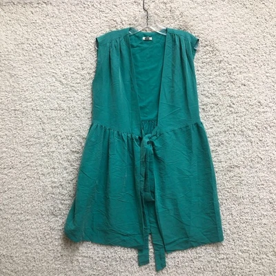 Vestido Fossil Extra Pequeño Adulto Verde Mini Envolvente Cuello en V Sin Mangas Línea A Mujeres XS Foto 1 de 4