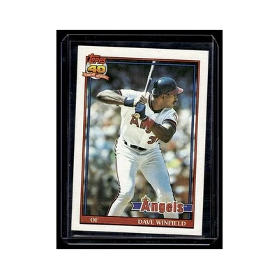 Dave Winfield 1991 Topps #630 California Angels Baseball Card NM - Image 1 of 3