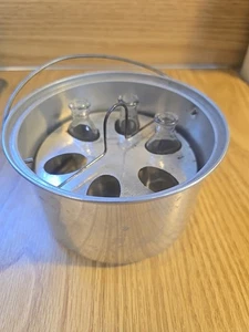 Esterilizador vintage de tarro/vidrio con 3 botellas - Imagen 1 de 11